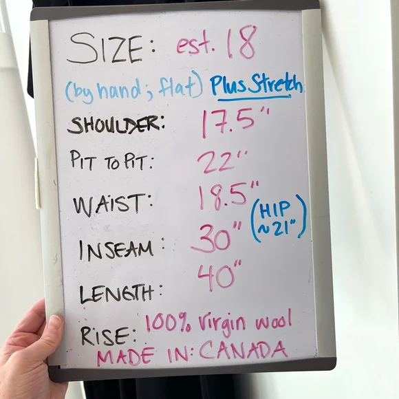 Vintage 1960s Black Wool Dress Mod Military Style Union Made in Canada approx 18 - Picture 14 of 14